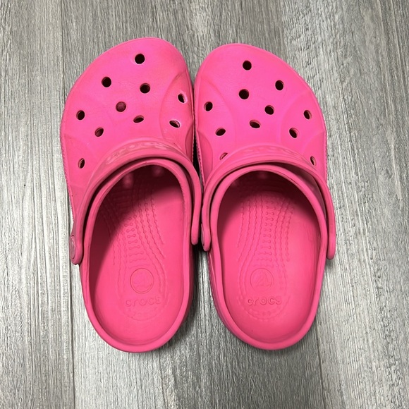 Crocs, kids slip on clogs/pink/size J1 - Picture 4 of 9